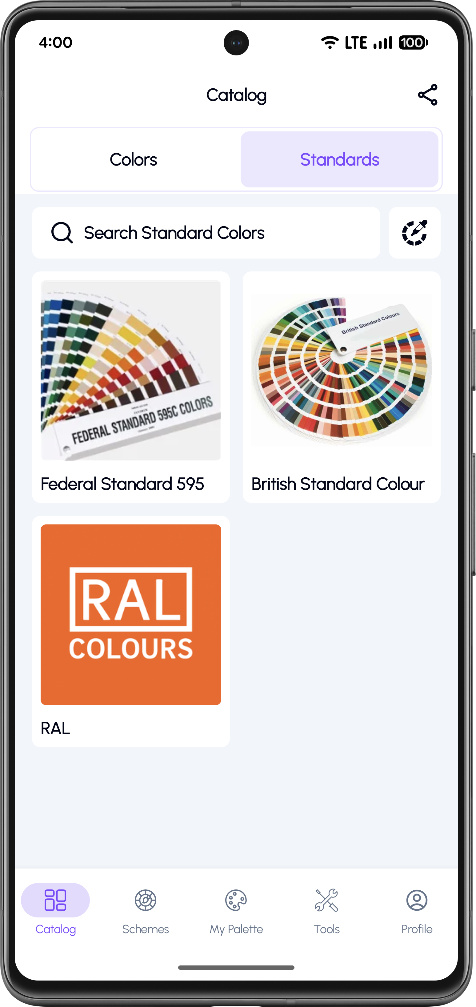 Open standards catalog